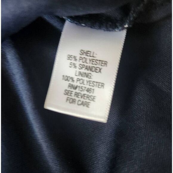 F91 Croft & Barrow blue sheer pattern lined blouse - Picture 7 of 11